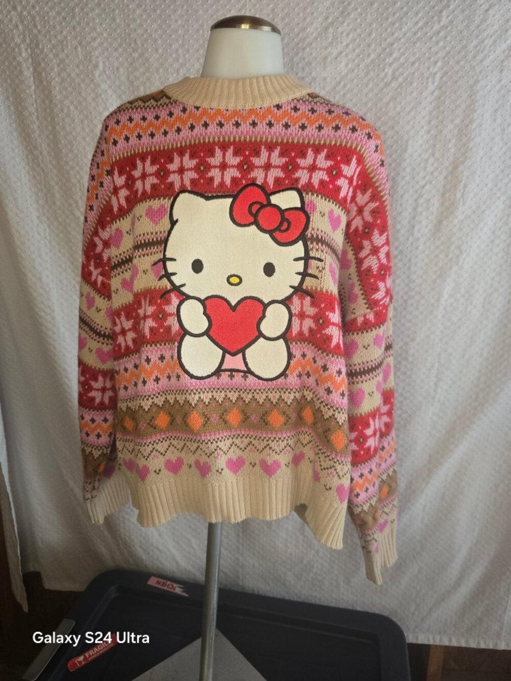 Hello Kitty Medium Multicolor Knit Sweater Good Condition